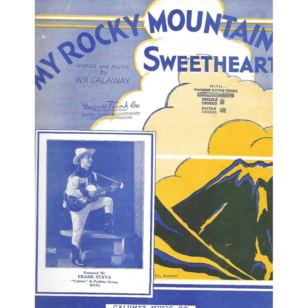 My Rocky Mountain Sweetheart – Vintage Sheet Music Hawaiian Guitar Calumet Music